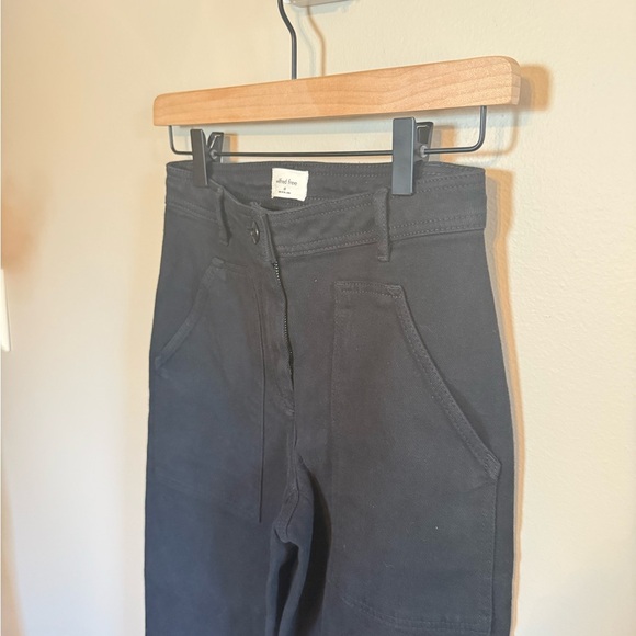 Aritzia Wilfred Free •‎ Modern Utility Pant Women's Size 00 in Black Wide Leg - Picture 6 of 12